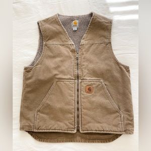 Carhartt Washed Duck Sherpa-Lined Vest for Men